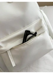 New Fashionable High School Travel Backpack Japanese Style Solid Color Large Capacity Multi Functional Suitable For College Students Freshman For Books Multi Functional Dorm University Gifts Outdoor P