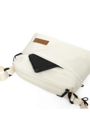 حقيبة كتف نايلون كاجوال، حقيبة كروس بودي، قابلة للتعديل، سحاب مقاوم للماء، حقيبة بحزام واحد مع جيوب متعددة، ل