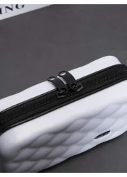 Mini Simple Rhombus Crossbody Bag Shoulder Bag Water Resistant PVC Hard Shell Bag For Men Casual And Versatile College Bag Summer Dad Bag For School Multi Functional Messenger Bag Sling Bag Student La