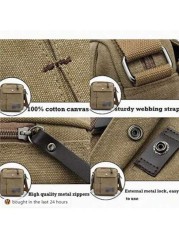 Men s Canvas Messenger Bag Stylish Shoulder Bag With Multiple Pockets Perfect For Outdoor Travel Crossbody Bag Sling Bag Side Bag Square Bag For Holiday School Bag Students Fall Bag Cylinder Bag Old M