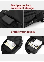 Leisure Sports Style Nylon Backpack Can Hold 15 6In Computer Bag Large Capacity School Bag Lightweight Multi Functional Travel Bag Convenient Storage Day Bag Fashion Business Trip Bag Suitable For Stu
