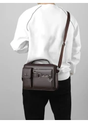 WEIXIER New Retro Messenger Bag Shoulder Bag Chest Bag Crossbody Bag Waist Bag Handbag For Men Large Capacity Convenient Carrying Simple Casual Style Multi Color Suitable For Students Gatherings Short