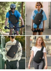 Sling Bag For Men Lightweight Waterproof Chest Crossbody Bag Anti Theft Multipurpose Sling Backpack For Outdoor Sport Business