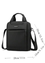 حقيبة كتف/عبر الجسم متعددة الوظائف مقاومة للماء، حقيبة يد عمل بسيطة، حقيبة سعة كبيرة مربعة الشكل، حقيبة نايلو