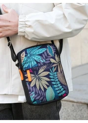 حقيبة ظهر رجالية جديدة من قماش القنب النايلون، حقيبة صدر للرياضة والسفر، حقيبة كتف عبر الجسم، حقيبة جامعية لل