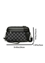 New Men s Business Shoulder Bag High Quality Leather Crossbody Bag Multi Layer Fashionable Hand Held Small Square Bag Casual Backpack Men s Handbag Casual Large Capacity Hand Held Bag Hand In Hand Cli