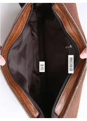 حقيبة كروس بودي رجالية لجميع المواسم من جلد PU الناعم باللون البني، مناسبة للتسوق والعمل، حقيبة كروس بودي، حقي