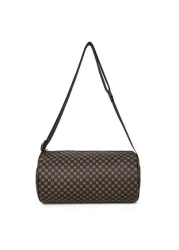 Unisex Fashion Korean Style Round Cylinder Messenger Shoulder Bag Long Strap