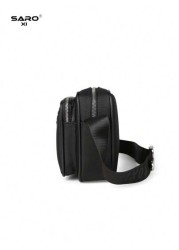 saroxi 1pc Men s Shoulder Bag Side Pocket Messenger Bag Crossbody Bag Square Bag Multi Function Scratch Resistant And Durable PU Leather Casual Style Black And Brown Gift For Men Boyfriend Teacher