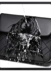 Men s Shoulder Bag Lattice Shoulder Bag Coin Purse Casual Commuter Bag Multi Compartment Mobile Phone Coin Purse Commuter Bag Messenger Bag Large Capacity Suitable For Travel PU Material Crossbody Bag