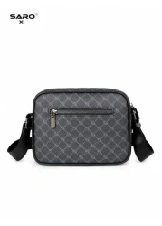 حقيبة كتف رجالية مائلة مع جيوب جانبية، حقيبة رسول عبر الجسم، حقيبة كاجوال متعددة الاستخدامات مناسبة للتنقلات