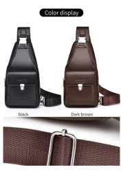 WEIXIER WEIXIER Unisex Shoulder Bag Waist Pack Messenger Bag Women s Crossbody Bag Chest Bag Handbag PU Material Multi Pocket Adjustable Detachable Strap Casual Commuter Bag Business Bag Suitable For
