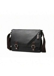 Stylish Envelope Shoulder Bag Cross Body Sling Bag For Men PU Leather Business Casual All Match Spacious Interior Adjustable Strap And Durable Design Graduation School Supplies
