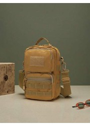 Men s Outdoor Sports Tactical Bag One Shoulder Messenger Camo Small Bag Retro Multi Functional Large Capacity Chest Bag With Multiple Compartments Shoulder Handbag For Teenagers Gift For Men
