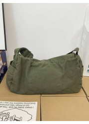 Cool Retro Y2K Homeless Crossbody Bag With 4 Colors To Choose From Canvas Large Capacity Fashionable Crossbody Bag Suitable For School Business Outdoor Party Supplies Gifts Sling Bag Fashion Men s Bag