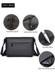 Men s Messenger Bag Fashion Large Capacity Shoulder Diagonal Bag Solid Color Square Bag Water Resistant PU Crossbody Bag Lightweight Casual Crossbody Bag Suitable For Men Youth Gift Men Bag Gifts For