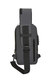 New Motorcycle Bag With Password Lock Anti Theft Crossbody Bag Men Sports Outdoor USB Interface Chest Bag Sling Bag