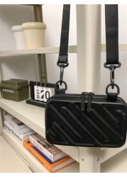 Men s Solid Color Structured Box Bag Adjustable Shoulder Strap Crossbody Bag Christmas Fall University Cross Body Bag Gifts Scream Bag Winter Christmas Gifts Thanksgiving Travel Purse Holiday Tote Bag