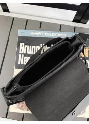 Men s Business Style Minimalist Letter Print Crossbody Bag With Flap Leather Business Casual Shoulder Bag Side Bag Sling Bag For Travel Vacation School Holiday Sport Waterproof Lightweight Dorm Univer