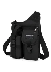 peach tree Men s Chest Bag Shoulder Bag Sling Bag Casual Hiphop Travel Tactical Multipurpose Sling Bag Nylon Storage Shoulder Bag Waist Pack Business Casual Valentine s Day Black Bag College Bag Fashi