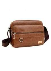 Men s Horizontal Strap With Ring Crossbody Leisure Shoulder Bag Suited For Male Travelers Students And Daily Commuters
