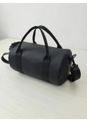 Men s Casual Crossbody Bag Sports Messenger Bag Shoulder Bag Fitness Courier Bag Round Bucket Shape Black Backpack