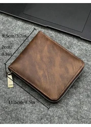 HOVI S Upgrade Your Look With Stylish Business Leather Wallets Fashion Short Wallet Christmas Gifts Fall Winter Travel Holiday Practical Student Thanksgiving Men Gifts Bag Large Capacity Multi Functio
