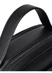 1Pc Large Capacity Black Clutch Bag Black Bag Hand Bag Office Supplies Vintage Storage Men Gift For Husband Dad Gift Valentines Gift Bag Fashionable Handbag Makeup Bag Student Outdoor Handbags Valenti