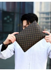 Men s Fashion PU Clutch Bag Pu Leather Men Wallet Brown Coin Clutch Purse Male Hand Bag Office Supplies Vintage Valentines Gift Vintage Bag Old Money Multi Functional Men Bag Travel Winter Wash Bag Mu