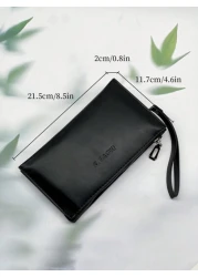 HOVI S Washing Toiletry Bag Men s Handbag For Business Storage Bag Letter Embossed Wristlet Bag Business Clutch Bag Envelope Bag Underarm Bag Square Bag Black Valentines Gift Organizer Purse Men Bag W