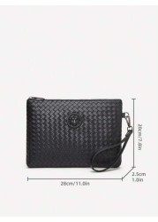 Men s Clutch Bag Men s Handbag Men s Wrist Bag Men s Toilet Bag Large Capacity Waterproof Lightweight Suitable For College Business Travel PU Leather Retro Simple Washing Bag Old Money Summer Back To