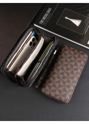 HOVI S Fashionable Minimalist Business Men s Clutch Handbag Large Capacity Multi Card Slots Portable Wrist Bag Great Gift For Men On Holidays Or Anniversary Luxury Bags