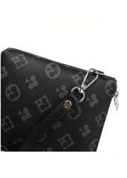 PU Printed Men s Handheld Clutch Bag Wristlet Mini Bag Small Bag