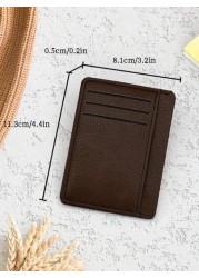 HOVI S Classic Minimalist Card Holder Slim Portable Multi Functional Wallet With Coin Pouch Man Bag Students School Supplies Large Capacity University Bag College Teacher Christmas Holiday Wash Bag Ol