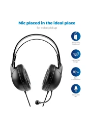 Philips EasyChat Wired Over-Ear Headphones SHM1900 Black