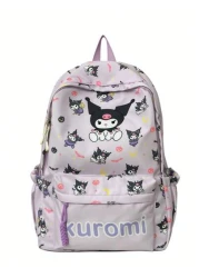 Sanrio 1pc Hello Kitty Kuromi Cinnamoroll My Melody Cartoon Backpack Cute Daily Bag Cat Cartoon Anime Storage Bag Women Casual Travel Commuting Backpack Makeup Bag Holiday Organizer Large Capacity Cos