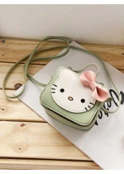 Sanrio Sanrio Hello Kitty Cartoon Children s Bag Cute Princess Casual Bag Girls Messenger Bag Small Shoulder Bag Coin Case For Lipstick Brush Skincare Mobile Phone Coin Small Items For Home Gift Vacat