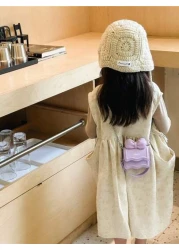 1pc Mini PU Handbag Lightweight Small Girls Princess Crossbody Bag One Shoulder Children s Purse Snap Closure Suitable For Lipstick Outings Gifts Daily Use