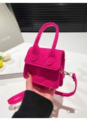1 Piece Of Magnet Closure Fashionable Diamond Grid Mini Candy Color Handbag Niche Design Highly Attractive Versatile Adjustable Shoulder Strap Shoulder Messenger Bag Suitable For Teenagers To Travel S