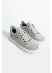 L.A Polo حذاء رياضي رجالي من جلد الغزال مريح بلون الجليد 039