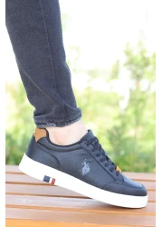 U.S. Polo Assn. حذاء رياضي مريح للرجال باللون الأسود