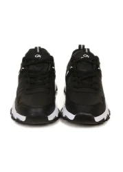 lord's ayakkabı حذاء للمشي لمسافات طويلة مقاوم للماء ونعل سميك باللونين الأسود والأبيض للرجال