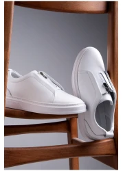 Ducavelli حذاء رياضي من الجلد الطبيعي للرجال من Ventu، حذاء رياضي بسحاب، حذاء رياضي من الجلد الطبيعي، حذاء رياضي رجالي