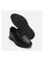 Hotiç حذاء رياضي جلد طبيعي أسود للرجال