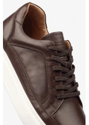 Barmea حذاء رياضي رجالي جلد طبيعي - 2401 بني/أبيض 3154