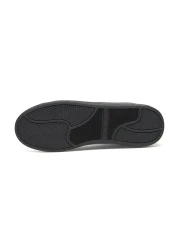 U.S. Polo Assn. حذاء رياضي رجالي أسود منخفض الرقبة - تصميم جريء برباط، حذاء مريح غير رسمي