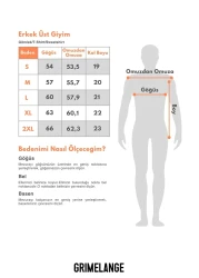 GRIMELANGE Vıto Men's - Embroidery Text Detailed, 100% Organic Cotton, Oversize Short Sleeve White T-Shirt