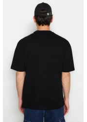  Collection Black Relaxed Fit 100% Cotton T-Shirt - TMNSS22TS0274