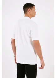 Buratti تي شيرت بولو رجالي من القطن بقصة عادية وسحاب وياقة بولو5902434