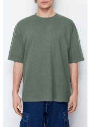  Collection Oversize Cut Waffle T-Shirt - Textured Short Sleeve Tmnss22Ts00049